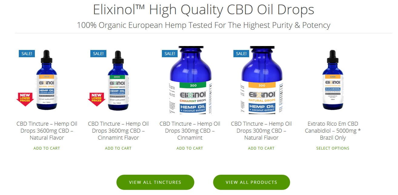 Elixinol CBD Tinctures